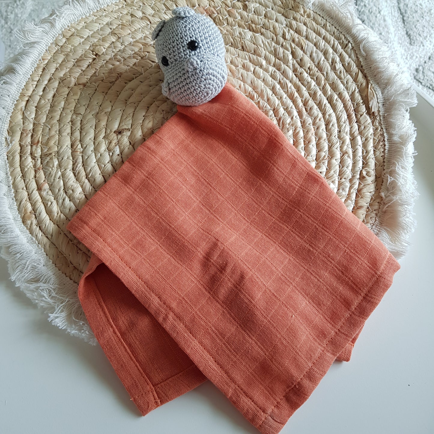 Kuscheltuch Nilpferd