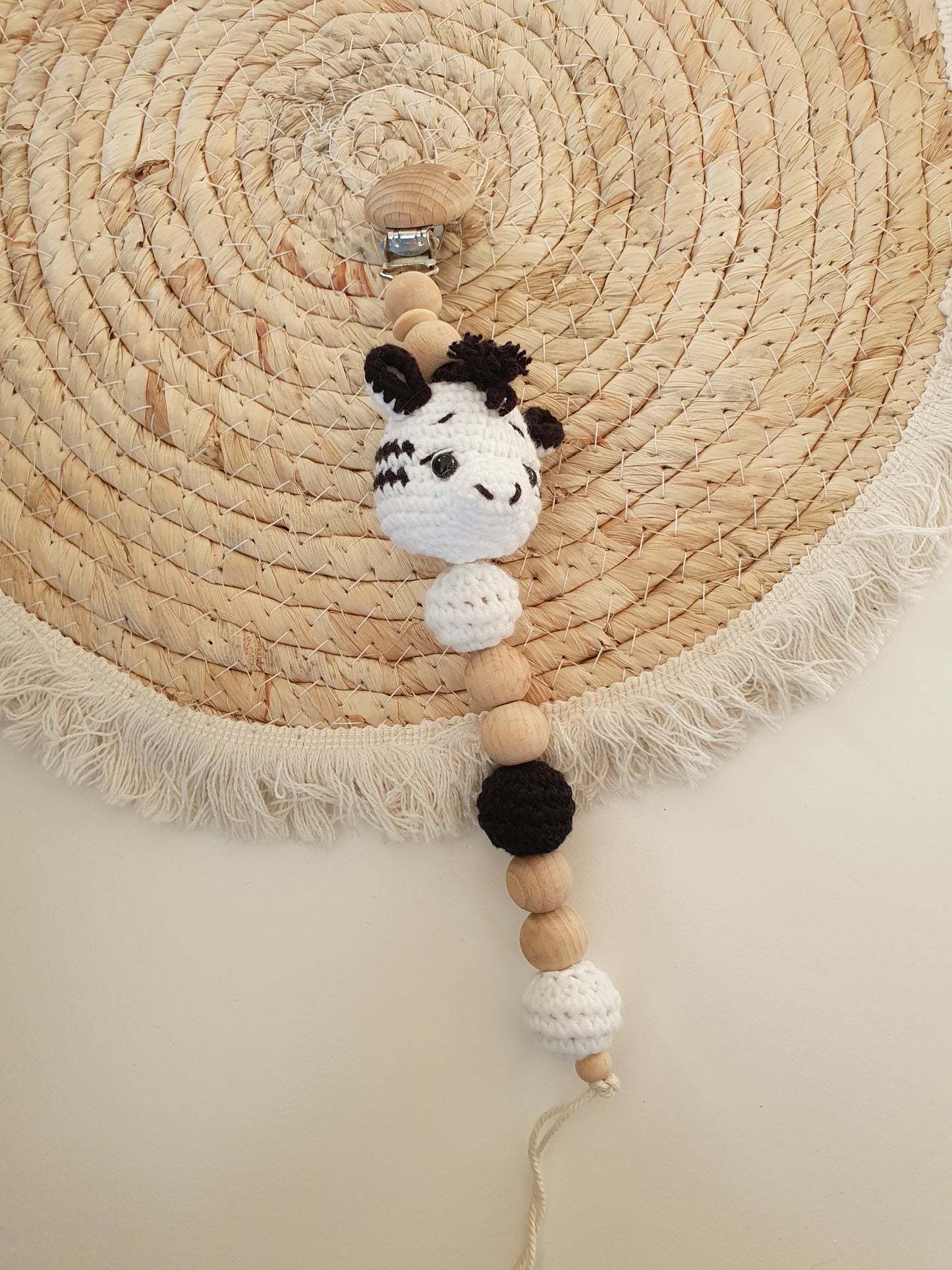 Schnullerkette Zebra