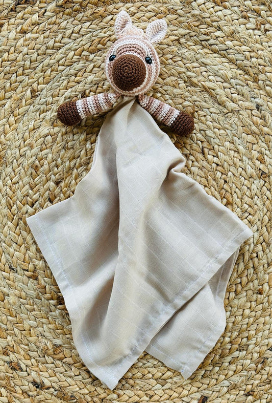 Kuscheltuch Zebra beige