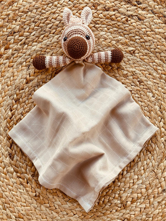 Kuscheltuch Zebra beige